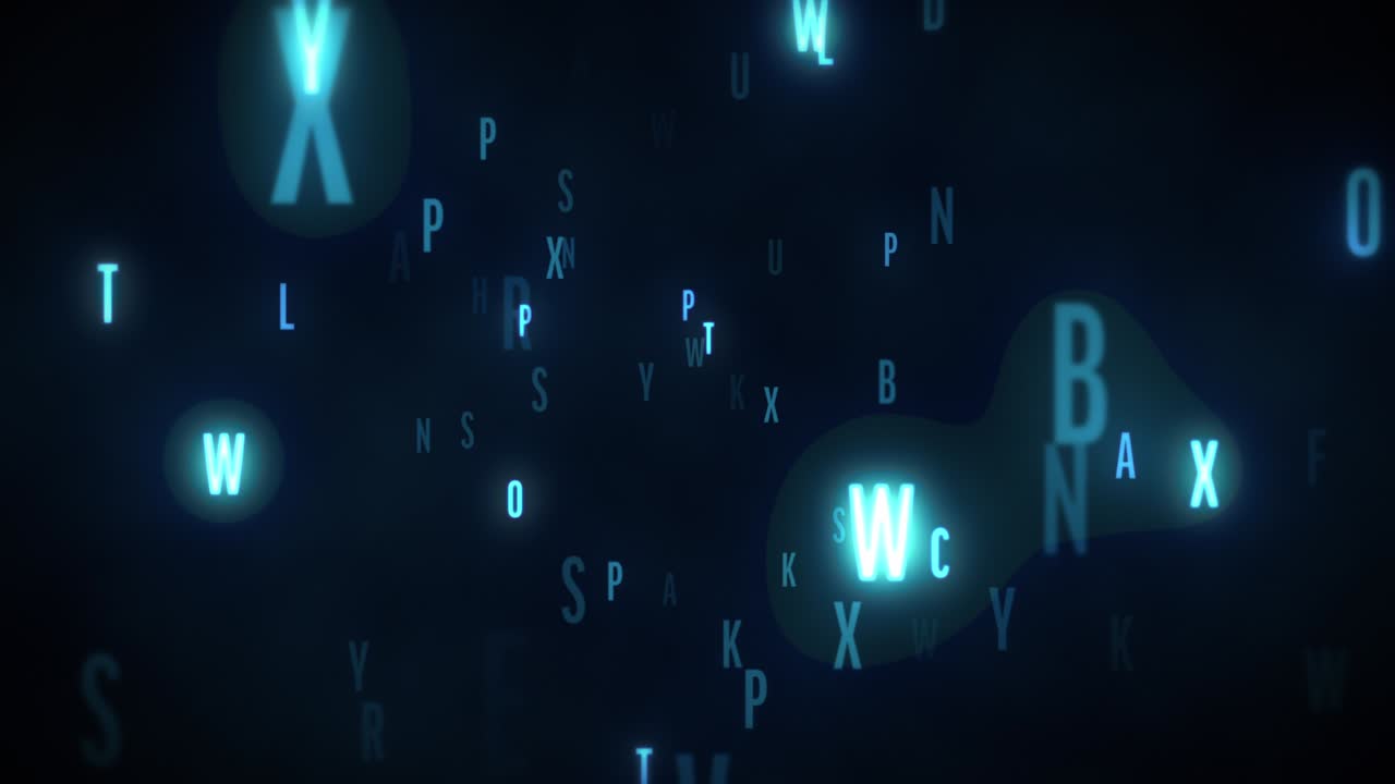 alfabetos aleatorios de neón geniales tipografías [bucle]