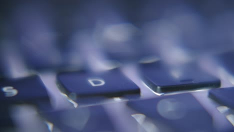 extreme close up of a notebook keyboard