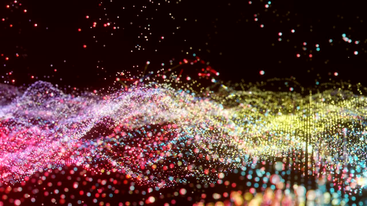 추상적인 컬러 점의 플렉서스