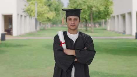 portrait of indian graduate student