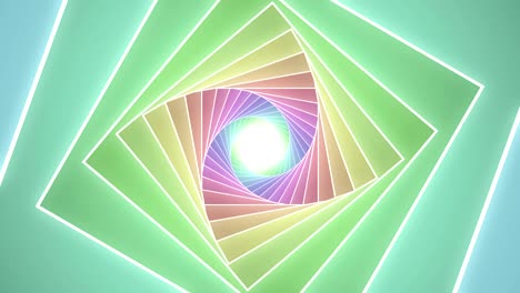 abstract square color background 3d space tunnel animation