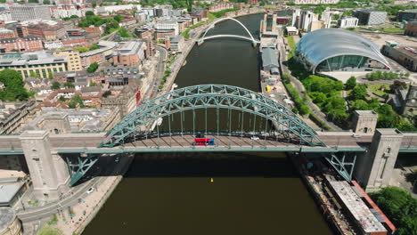 4k aerial of newcastle upon tyne