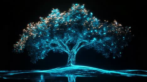 glowing fantasy tree