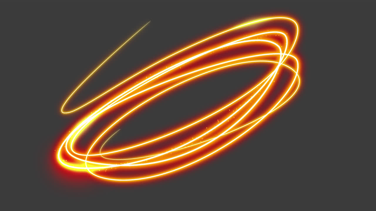 Abstract Glowing Orange Oval Design