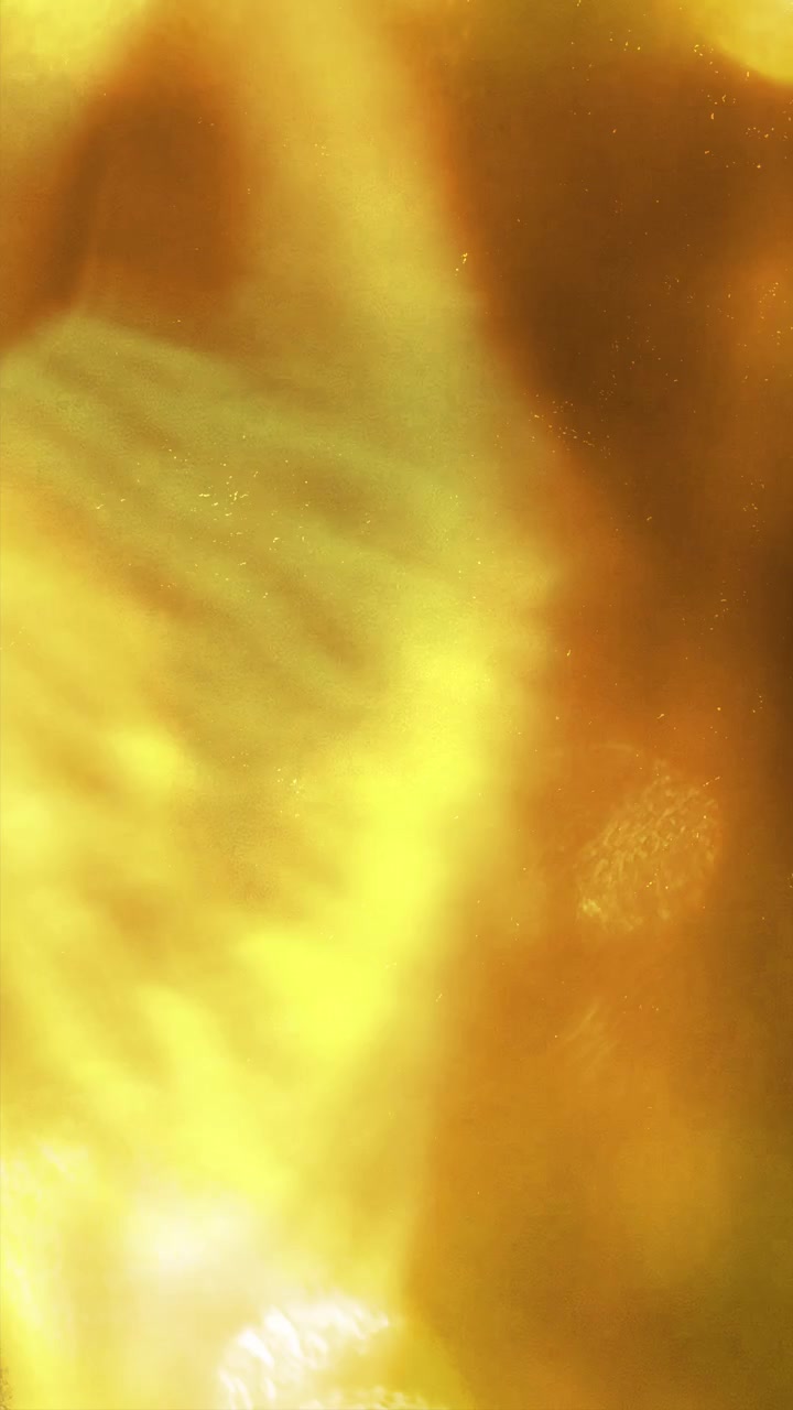 Fugas de luz dorada y destellos de lente abstractos