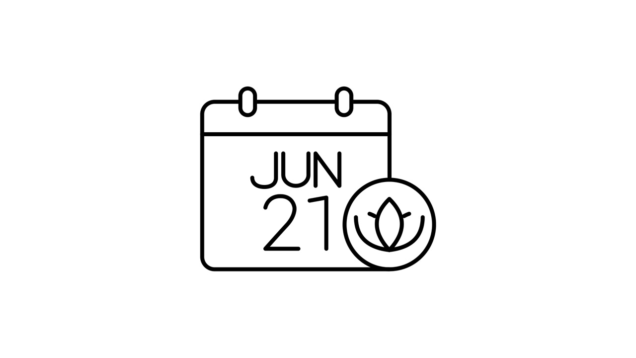 Animeret kalenderikon for 21. juni med bladsymbol
