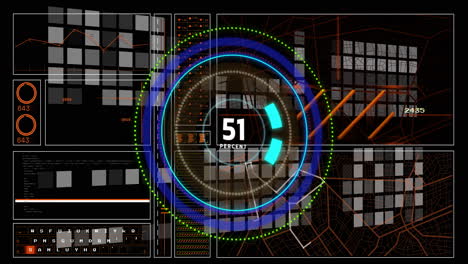 Animation of digital data processing over scope scanning