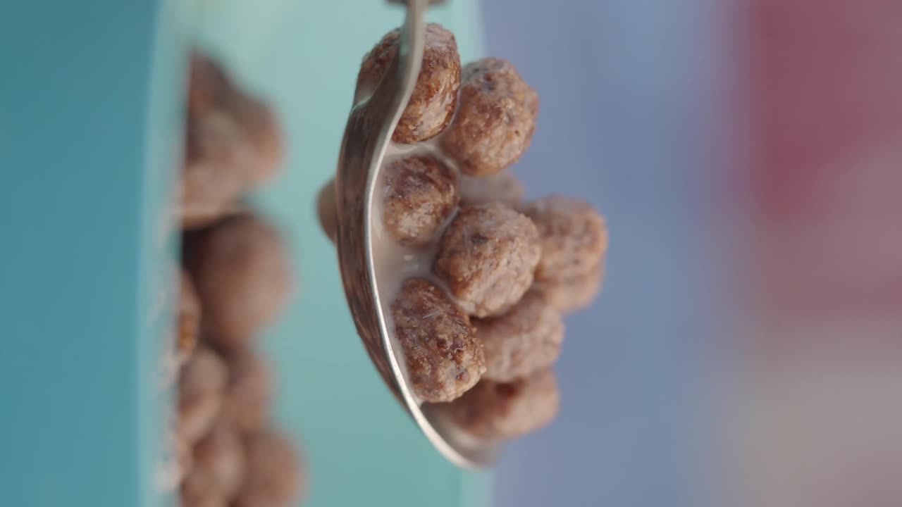 Cereal balls with milk