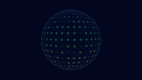 Futuristic-and-abstract-sphere-from-rainbow-dots-and-lines-on-black-space