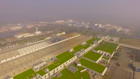 wide aerial view of siidcul industrial area, haridwar, uttarakhand, india