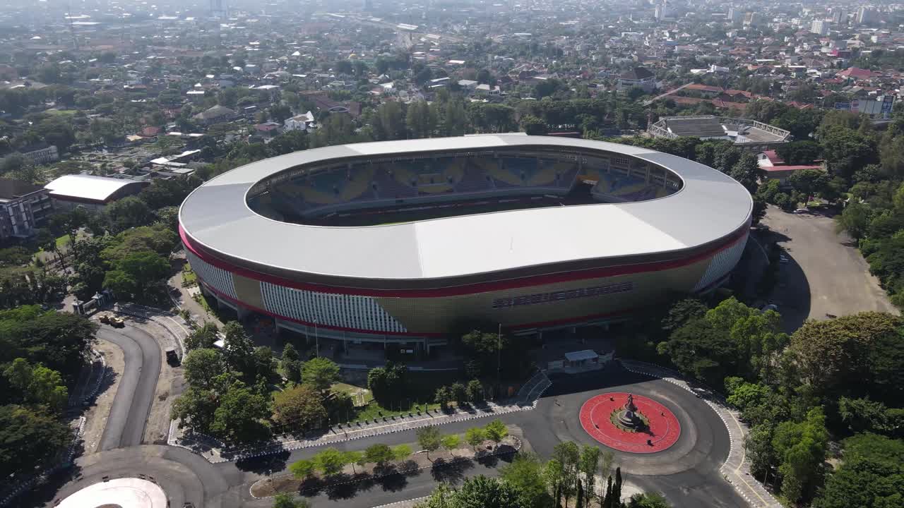 Aerial view, the magnificent landscape of the Manahan stadium