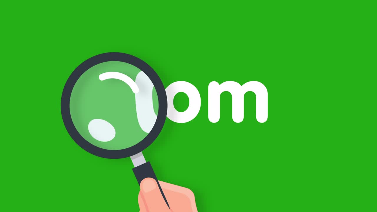 .com palabra con concepto de lupa