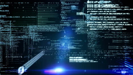 Animation of data processing over binary coding computing