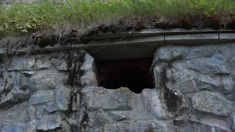 a view of a ventilation duct or a defending whole of a weapon of a fortress