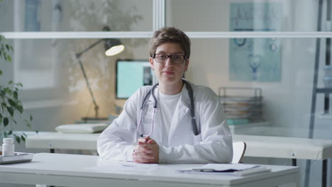 medical professional in office