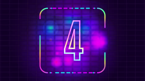 neon numbers 7 and 4