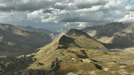 mountain landscape over clouds french alps sunrise oisans massif aerial