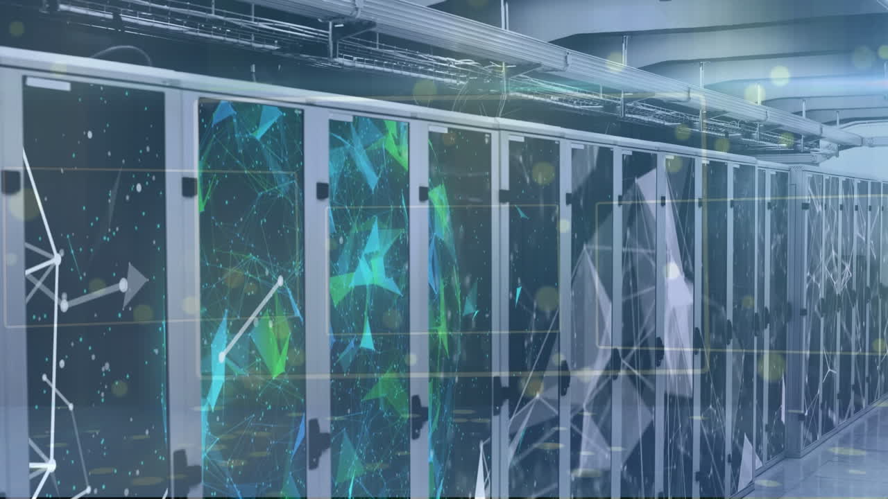 Animation of shapes and connections over servers