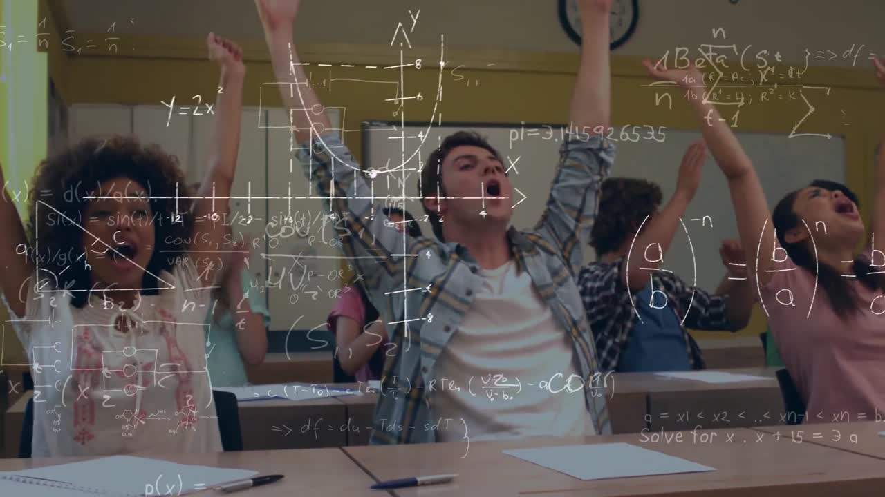 los estudiantes aplaudiendo y aplaudiendo