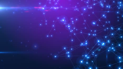 líneas de seguridad cibernética abstractas y sistema de nodos de matriz