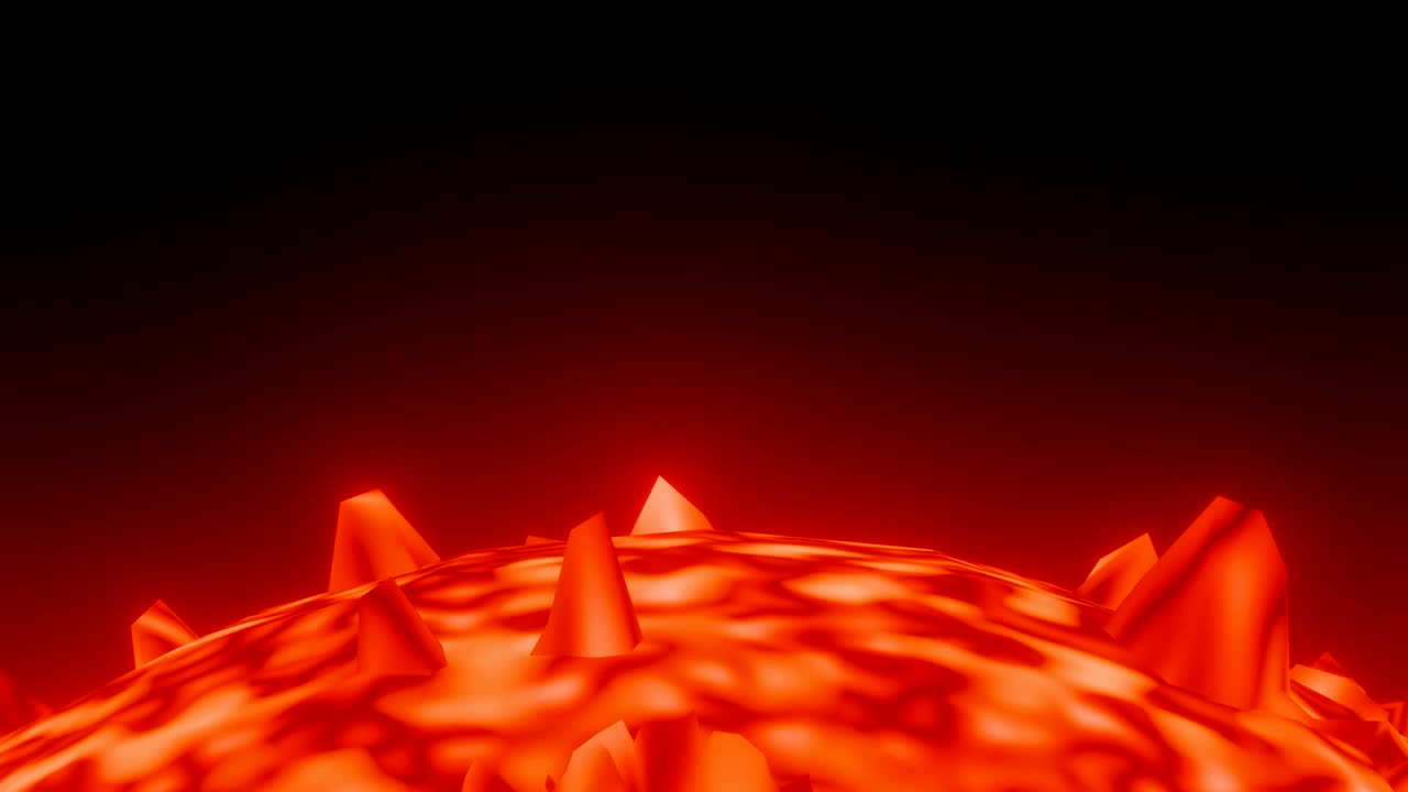 우주에서 불타는 태양 화염과 함께 태양 표면 배경 3d 렌더링