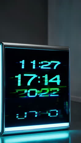 futuristic digital clock