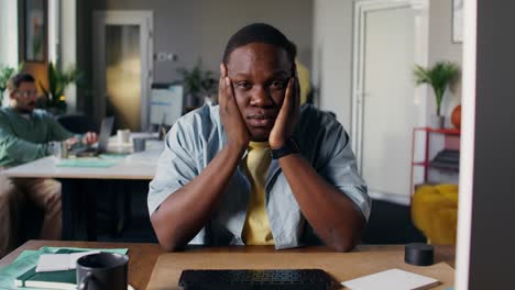 stressed employee at work