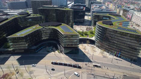 sonnwendviertel y el jardín suizo en el centro de viena, austria