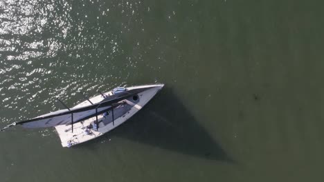 sailing yacht aerial view