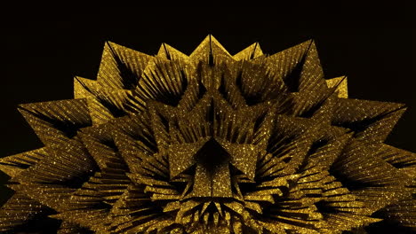 golden glittering abstract geometric design