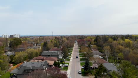 Drone-flying-up-over-a-street-in-a-Mississauga-neighborhood