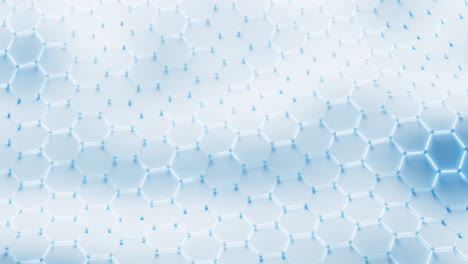 loop animation of hexagonal structure background, 3d rendering.