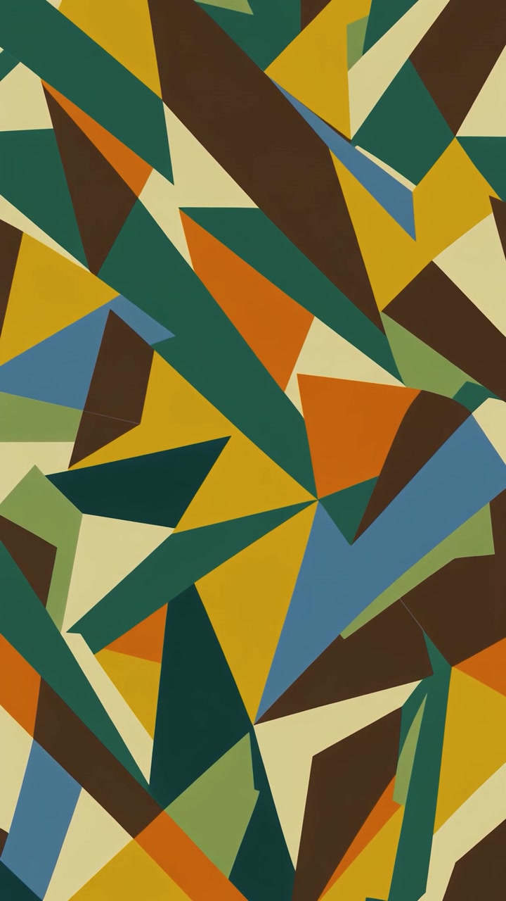 Modern Abstract Geometric Pattern with Colorful Shapes