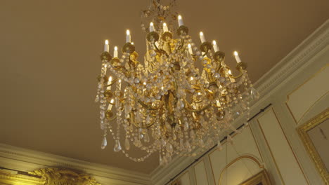 ornate crystal chandelier in a luxurious interior