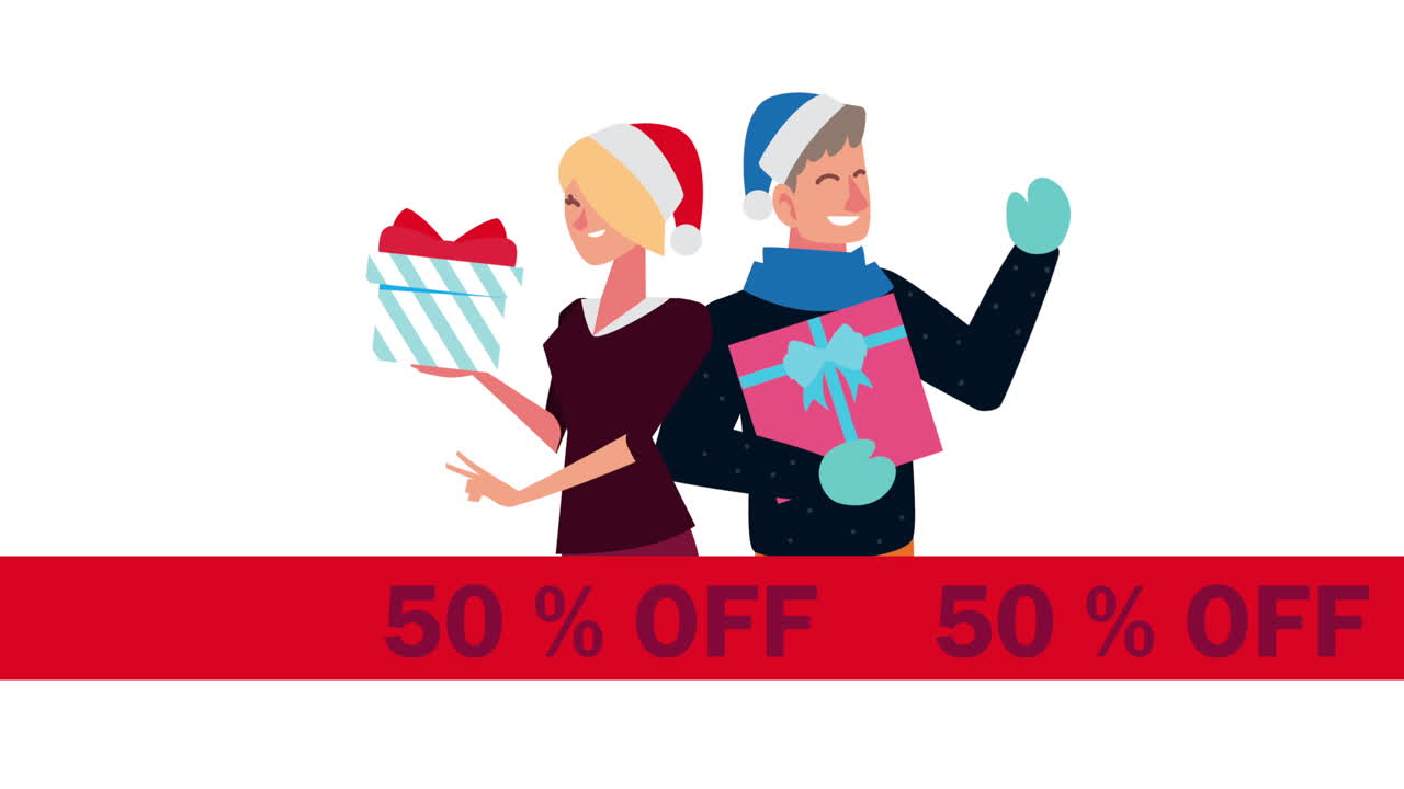 venta de navidad con pareja