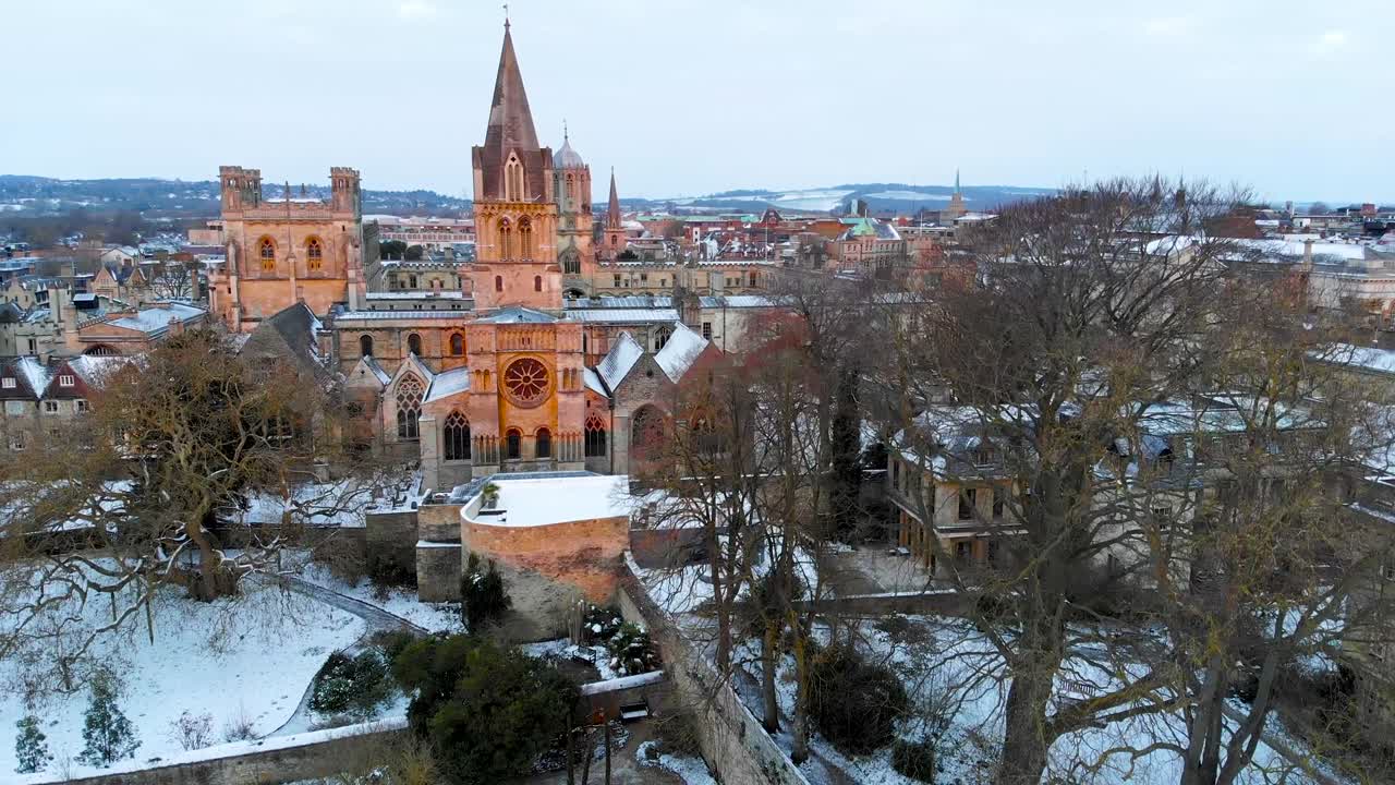 vista aérea del centro de oxford, reino unido