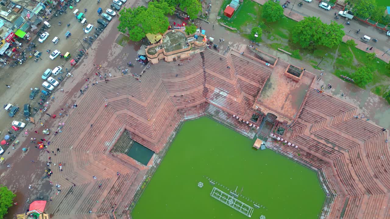 torre del reloj de husainabad y bada imambara india arquitectura vista desde un avión no tripulado