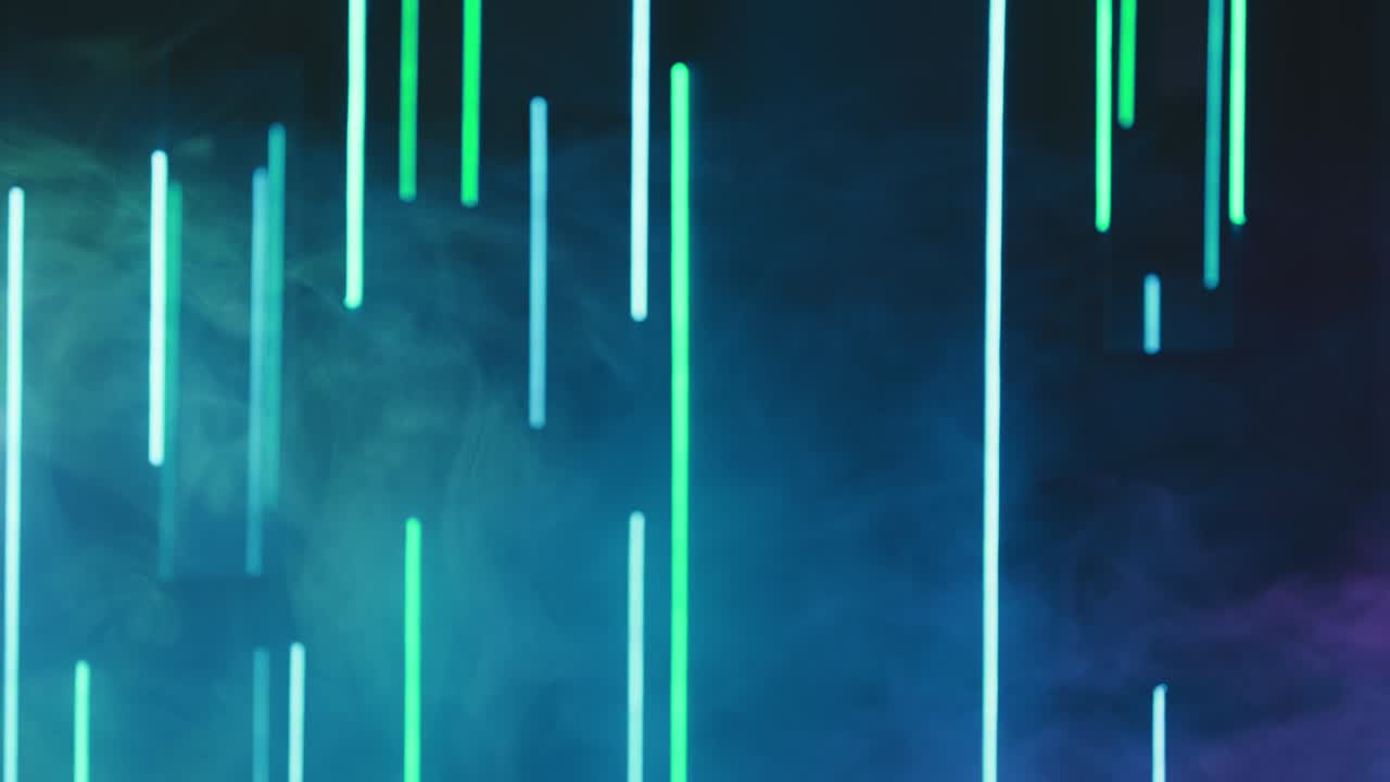 humo fondo abstracto verde luces de neón azul