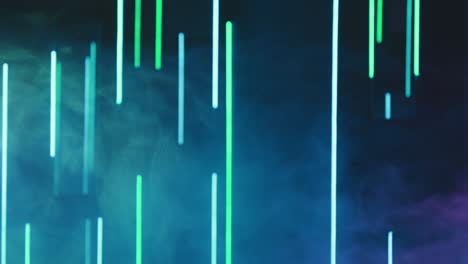 humo fondo abstracto verde luces de neón azul