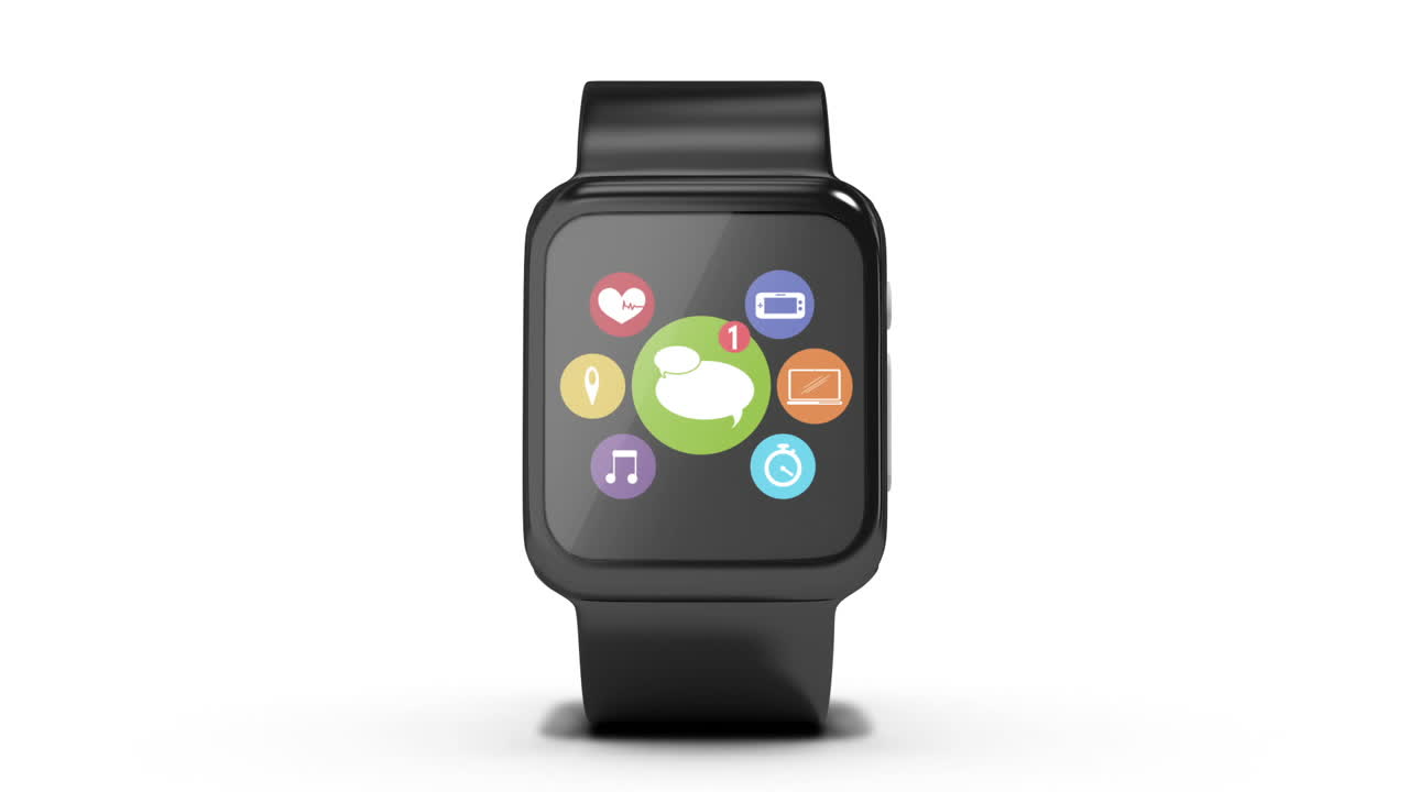 Concetto di smartwatch con icone