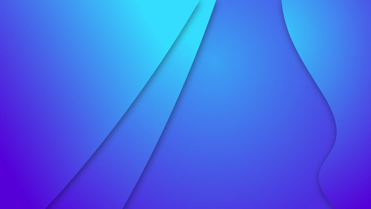 animación del texto del boom sobre formas en fondo azul