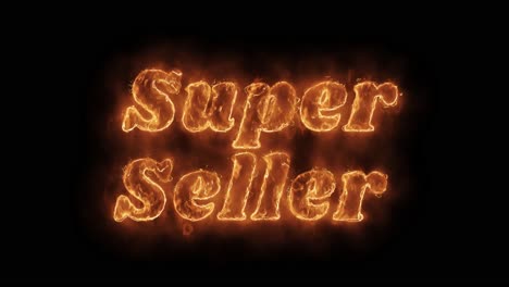 super seller - burning text