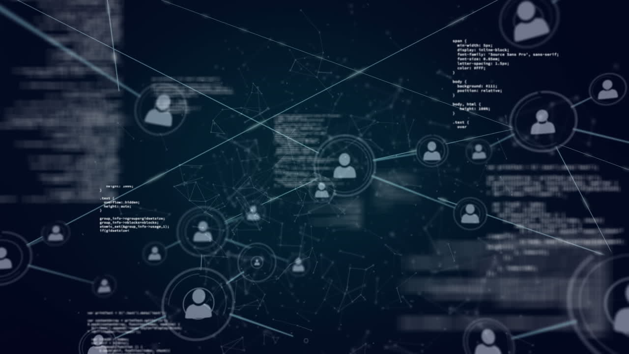 red de conexiones y procesamiento de datos