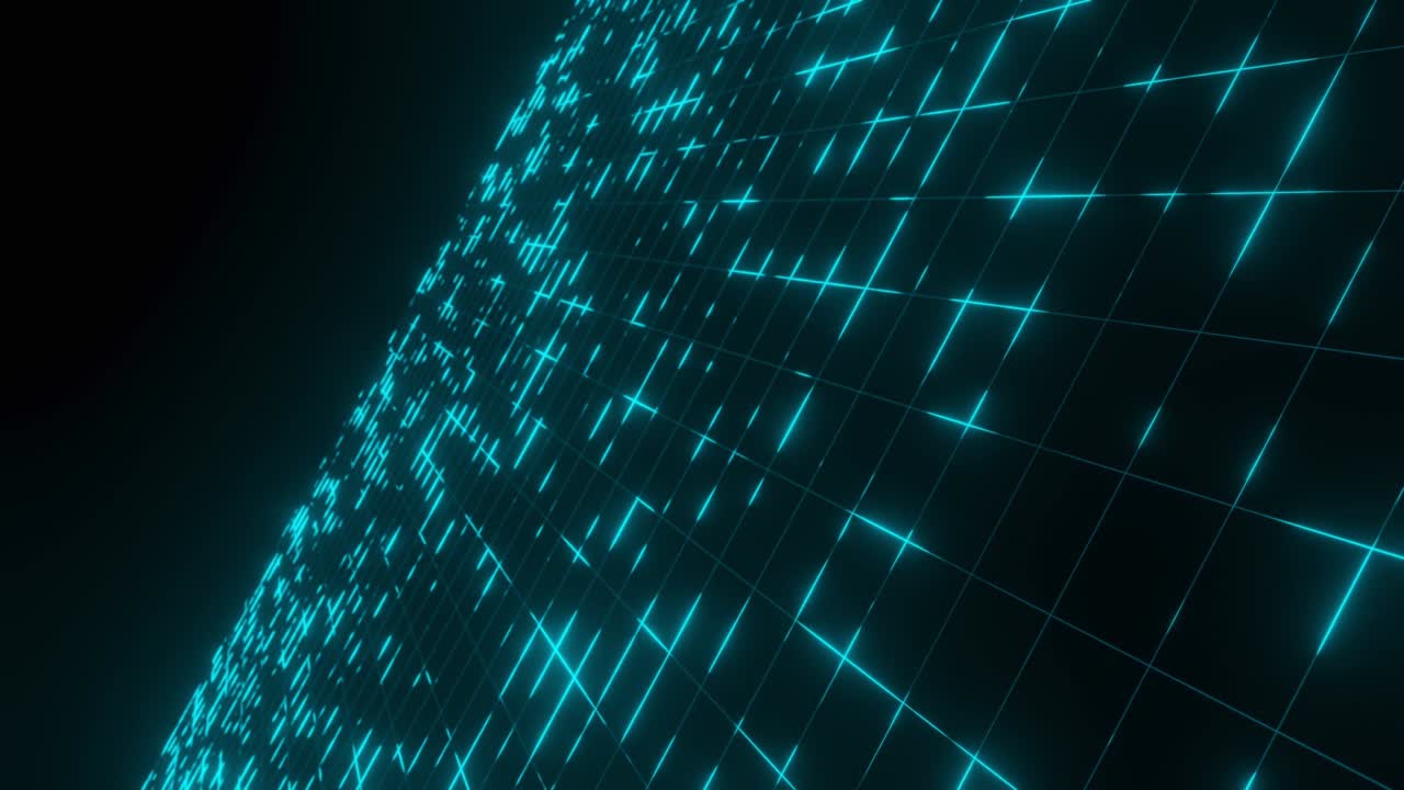 Futuristic Blue Glowing neon lines Lights SPACE background 3D rendering