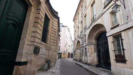 a quiet street in paris, france