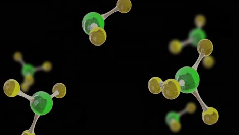 Animation-of-3d-micro-of-molecules-on-black-background