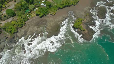 amancio rock formation on tropical coast of costa rica during sunny day