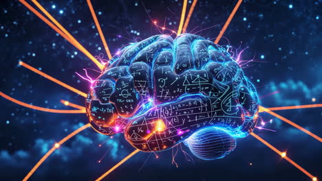 futuristic ai brain with glowing neural connections