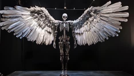 skeleton angel sculpture