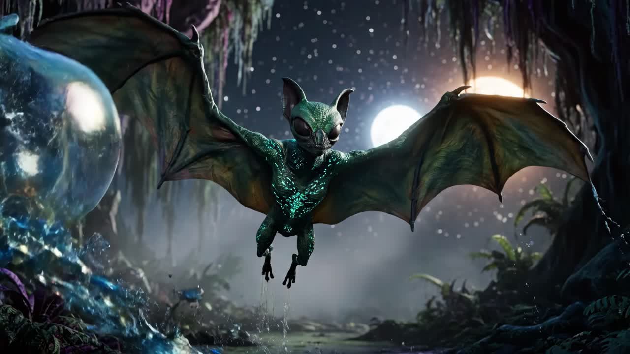 Alien Creature in Fantasy Landscape